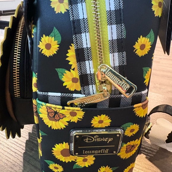 Loungefly Black Sunflower Bambi & Friends Mini Backpack - Picture 3 of 6